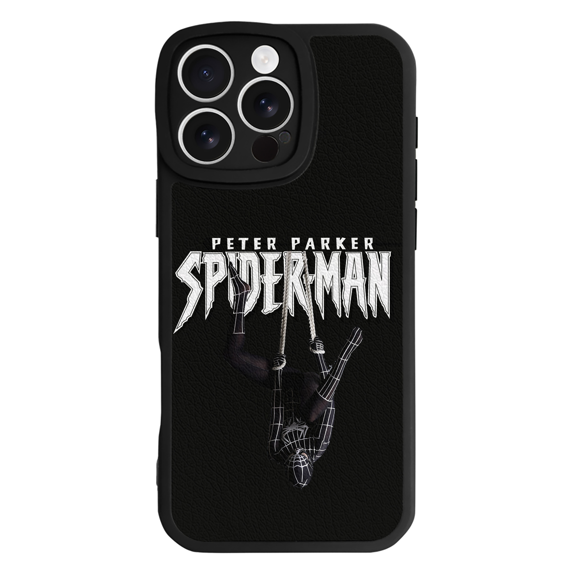 Spider Man スパイダーマン 【iPhone 16シリーズ対応】シリコンスマホケース（レザー調） 材質：シリコン